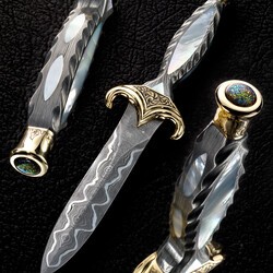 The Golden Dagger with Damacus blade and mother of pearl inlays Eggerly Image