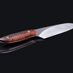 Evolution Chef Knife 140mm with Premium Curly Koa Handle other view