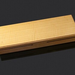 Mammoth Ivory and Stainless Steel Carving Set with wooden box