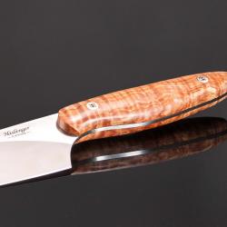 New Generation Chef Knife 152mm with Fiddleback Maple Handle close up
