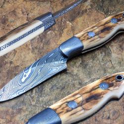 Crowsnest Damascus and Ivory Hunter