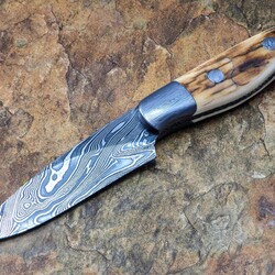 Crowsnest Damascus and Ivory Hunter single view
