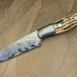 Random Damascus and Mammoth Ivory Hunter main view