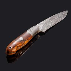 Selkirk Damascus Hunter with Stabilized Maple Handle other view