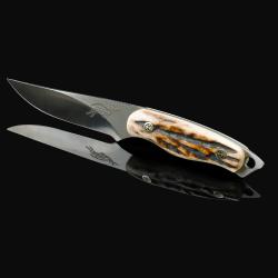 Stag Bird and Trout Knife with a CPM S30V Steel Blade profile view
