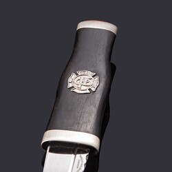 Custom Sgian Dubh for Calgary Fire Department Pipe and Drum BandMaltese Cross Logo