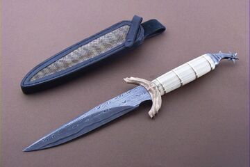 Conquistador Western bowie nakes skin sheath