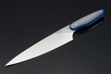 Stainless Chef 10" with silver twill and blue G10