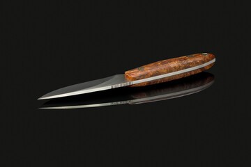 Brown Birdseye Maple Utility in CPM S35-VN spine view