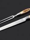 Mammoth Ivory and Stainless Steel Carving Set