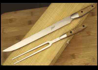 Curly Maple and African Blackwood Carving Set