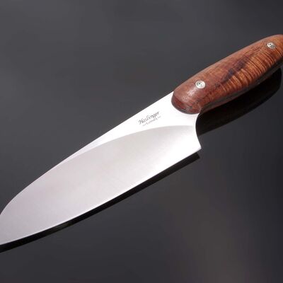Evolution Chef Knife 140mm Blade with Spalted Curly Koa Handle