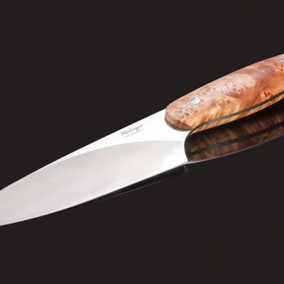 Evolution Chef Knife 142 mm Blade with Blond Maple Burl Handle