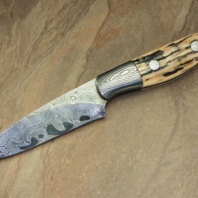 Random Damascus and Mammoth Ivory Hunter main view