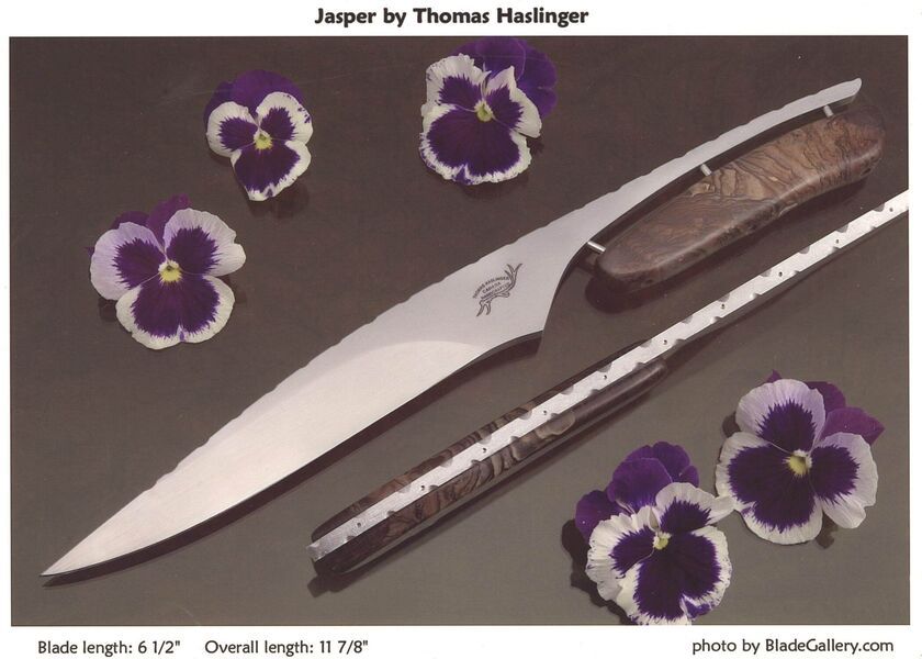 Jasper handled knife by Haslinger