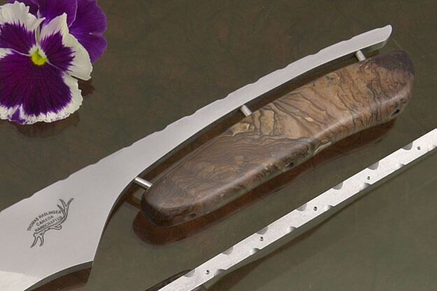 Jasper handled knife by Haslinger colse up view