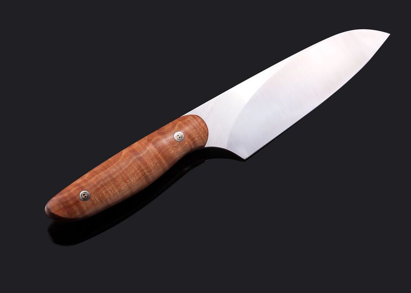 Evolution Chef Knife 140mm Blade with Fiddleback Maple Handle other view