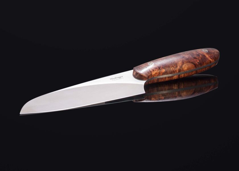 Evolution Chef Knife 142 mm Blade with Premium Spalted Maple Handle