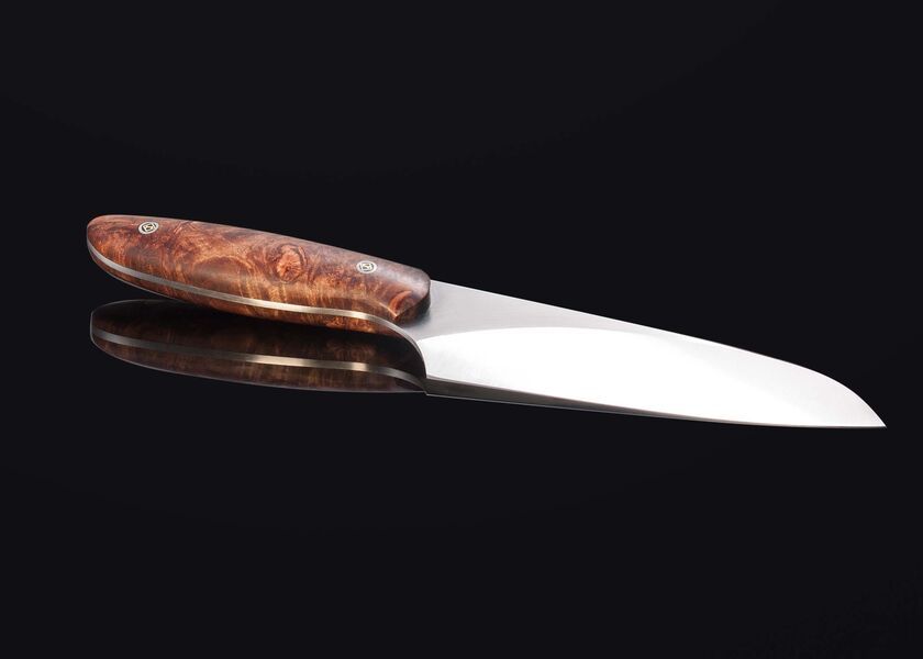 Evolution Chef Knife 142 mm Blade with Premium Spalted Maple Handle