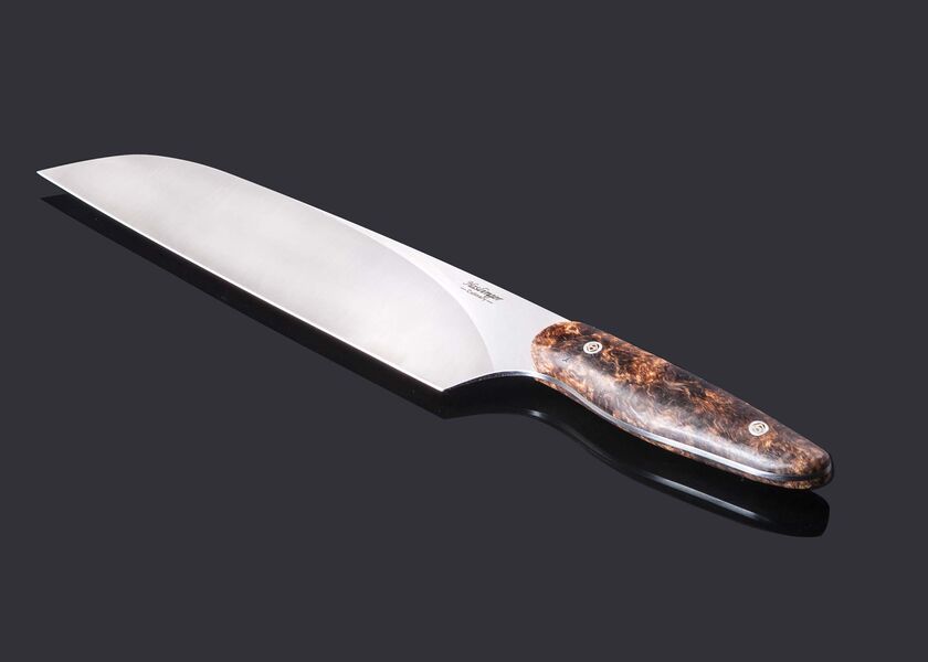Evolution Chef Knife with Spalted Maple Handle 200mm