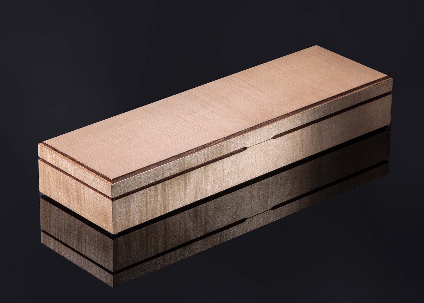 Raindrop Damascus and Premium Curly Koa Carving Set boxed