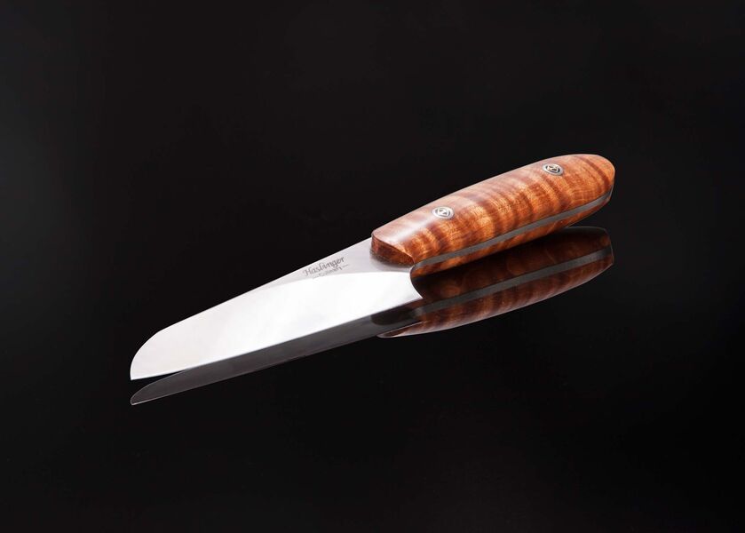 Santuko Paring Knife Handled in Stabilized Fiddleback Maple