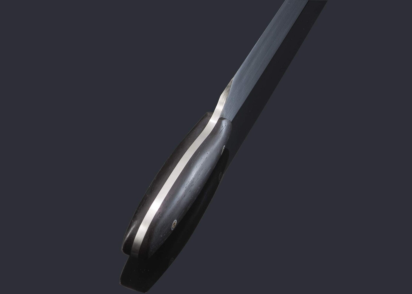 Sashimi Chef Knife with African Blackwood Handle bottom view